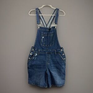 Judy blue overalls shorts womens XL blue denim 32"